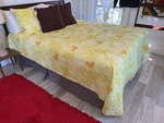 Vintage Springmaid Quilted Comforter Yellow Mariposa & Pillowcases. Fixed Price $44.99.