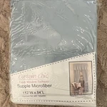 Curtain Chic Supple Microfiber Polyester Rod Pocket Panels 112X84IN Light Blue. Fixed Price $12.00.