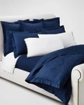 Ralph Lauren Organic Cotton Bethany Jacquard Duvet Cover, Full/queen, Navy. Fixed Price $199.99.