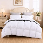 Hotel Luxury All Season Cotton Goose Feather Down Comforter Cal King Size 108X98. Fixed Price $42.00.