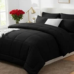 Cozylux Comforter Set Black, 7 Pieces Bed In Bag, Queen,. Fixed Price $60.34.