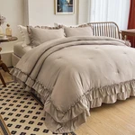 Taupe Comforters King Size Set, Vintage Boho Chic Farmhouse Bedding Sets Shabby. Fixed Price $92.99.