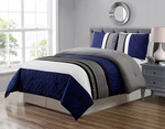 Grandlinen 3-PIECE Navy Blue Scroll Embroidery Full Comforter Set Any Room. Fixed Price $95.99.