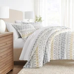Kaycie Gray Fashion Down-alternative Comforter Set In Geometric Mayan Design. Fixed Price $73.99.