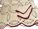 Sunham Home Floral Embroidered 3PC Full/queen Scalloped Quilt Set. Fixed Price $90.00.