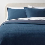 Twin/twin Extra Long Washed Waffle Weave Duvet Cover And Sham Set Navy. Fixed Price $23.99.