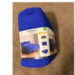 Mainstays Queen Comforter Set 7-PIECE Blue Hypoallergenic Seasons Polyester. Fixed Price $50.00.