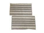 Set Of 2 Frye White Grey Charcoal Stripe Cotton Quilt King Shams Pillowcases. Fixed Price $39.99.