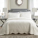Vcny Home Quilt Set, 3-PIECE Cozy Plush Bedding With Matching Sham, Elegant.... Fixed Price $93.99.