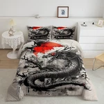 Castle Fairy Black Dragon Bedding Set Full Sizejapanese Style Comforter. Fixed Price $120.79.