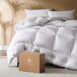 Luxury White Goose Down Queen Comforter, Ultra Soft 100% Cotton Duvet Insert. Fixed Price $783.99.