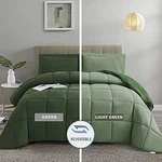 Hig 3PC Green Down Alternative Comforter Set King Size - All Season Reversible. Fixed Price $53.99.