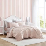 Laura Ashley 3PC Full/queen Hailee Microfiber Quilt Bedding Set Pink. Fixed Price $31.99.