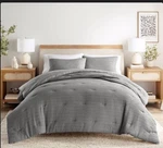 Ienjoy Home Gray Waffle Textured 2-PIECE Comforter Set Size Twin/twin Xl. Fixed Price $24.99.