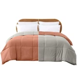 Modern Threads Down Alternative Reversible Comforter Orange Rust/beige Twin. Fixed Price $38.72.