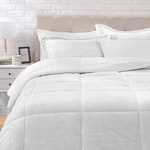 Amazon Basics King Ultra-soft Micromink Sherpa Comforter Bed Set Gray Nib. Fixed Price $35.00.