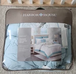 Harbor House 3-PCS Palmetto Bay Comforter Set, Full/queen,blue/white,embroidered. Fixed Price $125.99.