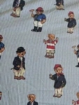 Vintage Ralph Lauren Polo Teddy Bear Striped Twin Flat Sheet. Fixed Price $30.00.