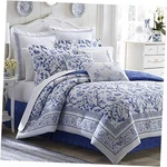 Laura Ashley - Duvet Cover Set, Reversible Cotton Bedding With Matching Twin. Fixed Price $91.56.