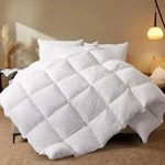Whatsbedding Feather Comforter,filled With And Down Fiber, White Twin.... Fixed Price $77.26.