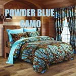 King Size 1 Pc Powder Blue Camo Comforter Woods. Fixed Price $68.50.