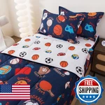 Adasmile & Zipper Bedding Twin Boys Kids Sports Comforter Sets Football. Fixed Price $74.98.