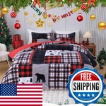 Yiyea Christmas Faux Fur King Size Comforter Set, Luxury Ultra Soft Fluffy. Fixed Price $117.80.