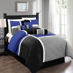 Chezmoi Collection Upland 7-PIECE Quilted Patchwork Comforter Set. Fixed Price $172.01.