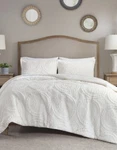 Twin Arya Medallion Ultra Plush Comforter Mini Set Faux Fur White Madison Park. Fixed Price $49.99.