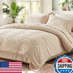 Anluoer King Bed Bag 7 Pieces Beige Tufted Set Pillow. Fixed Price $101.23.