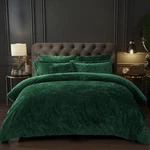 Truly Velvet Comforter Set Size, 5 Piece Soft Luxury Queen Emerald Green. Fixed Price $109.60.