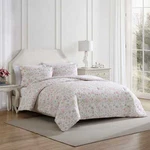 Laura Ashley Morning Gloria Comforter Set - (pretty Pink/green). Fixed Price $199.99.