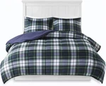 Madision Essentials Parkston Plaid King Bedding Set, Hypoallergenic Navy 3P. Fixed Price $77.99.