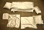 Hallmart Collectibles 7 Piece Comforter Bedding Set Silver Design Queen Size. Fixed Price $97.49.
