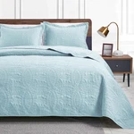 Quilts Queen Bed Spa Blue Lightweight Coin Pattern 3 Pieces Cabin. Fixed Price $59.99.