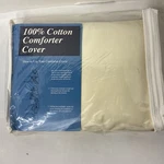 Britannica Home Fashions King Comforter Cover Ivory/off White 100% Cotton Read. Fixed Price $79.99.