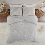 Madison Park Veronica 3 Piece Tufted Cotton Chenille Floral Duvet Cover Set. Fixed Price $168.99.