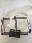 #= Eddie Bauer Twin Suede Duvet Cover & Sham Set Textured Normandy Plaid Blk. Fixed Price $44.99.