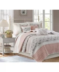 Madison Park Dawn 6-PC. Quilt Set, Full/queen, Blush, Nwt. Fixed Price $64.88.