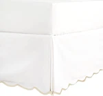 Off White Chic Queen - Easy Fit Scallop Edge Pleated Bedskirts, 14 Inc. Fixed Price $38.91.