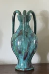 Cole North Carolina 3-HANDLE Spider Multicolor Pottery Floor Vase 21 Htf. Fixed Price $750.00.