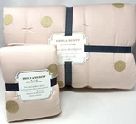 New Pottery Barn Teen Emily & Meritt Gold Dot Twin Quilt Sham Blush Pink. Fixed Price $80.96.