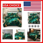 Luxurious Green Gold Marble Comforter Set King Size - Modern Elegance Awaits. Fixed Price $64.79.