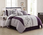 Chezmoi Collection Linnea 7-PIECE Luxury Purple Lavender Gray Cherry Blossom .... Fixed Price $103.55.