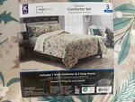 King Size Flannel Reverse To Sherpa 3-PIECE Comforter Mainstays New Fall/wnter. Fixed Price $39.97.