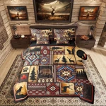 Rustic Cabin Plaid Comforter Set Queen - Woodland Animal Bedding. Fixed Price $49.99.