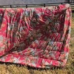 Vtg Ralph Lauren South Hampton Beach House Fuchsia King Comforter Pink Flora Usa. Fixed Price $349.95.