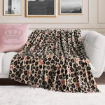Oversized Plush Throw Blanket 60" X 70", Leopardess. Fixed Price $58.99.
