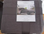 Threshold Dark Dim Gray Space Dyed Cotton Linen King Duvet Cover 3PC Set. Fixed Price $39.99.