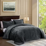 Tamgho Velvet Comforter Queen - Grey Soft Crushed 3PC Bedding Set (92".... Fixed Price $118.49.